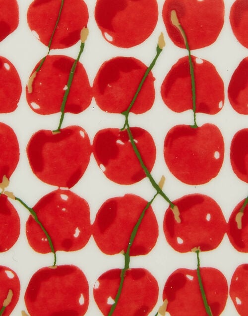 La Doublej Trinket Tray (15X15) Cherries Avorio In Porcelain