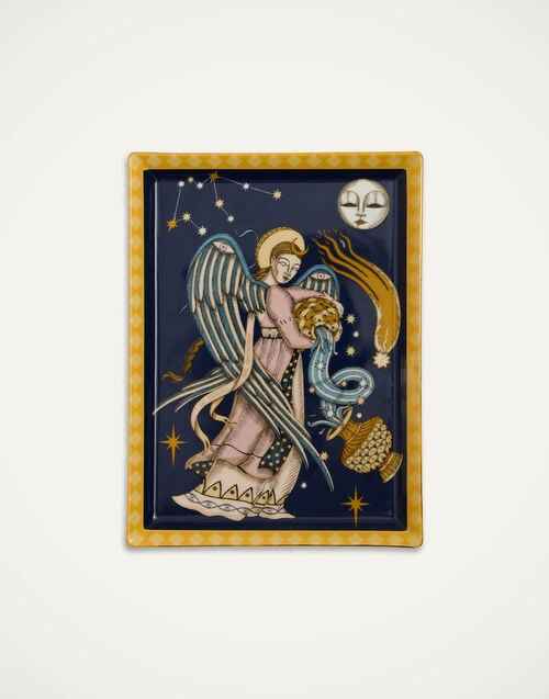 la doublej Trinket Tray The Angel Midnight Blue in Porcelain