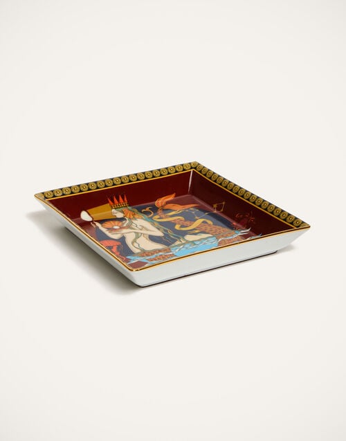 La Doublej Trinket Tray The Mermaid Bordeaux In Porcelain