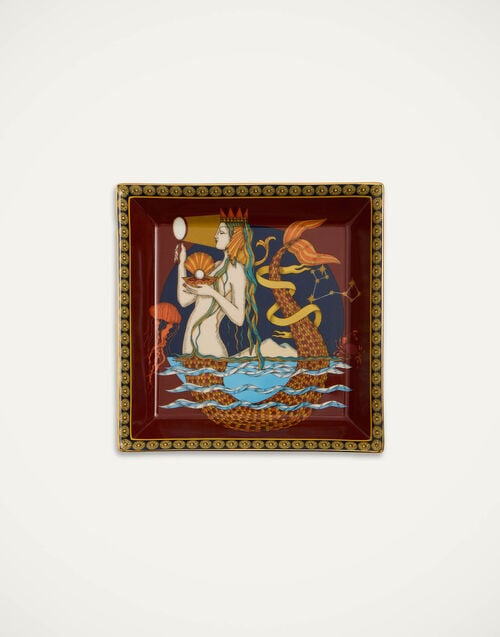 la doublej Trinket Tray The Mermaid Bordeaux in Porcelain