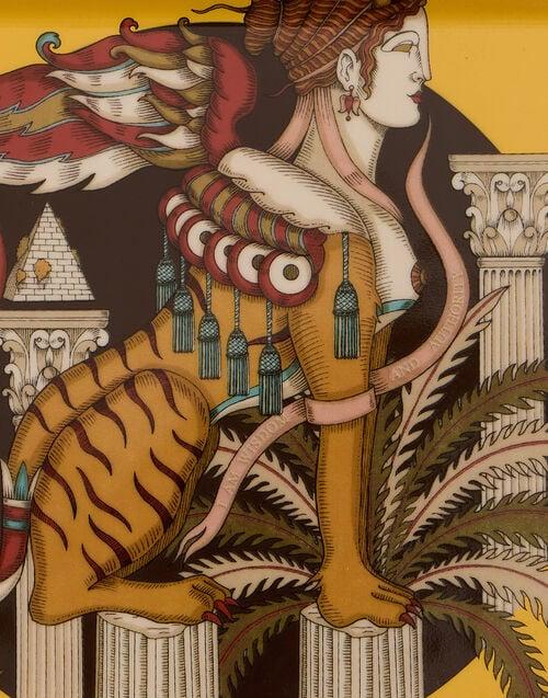 La Doublej Trinket Tray The Sphynx Saffron In Porcelain