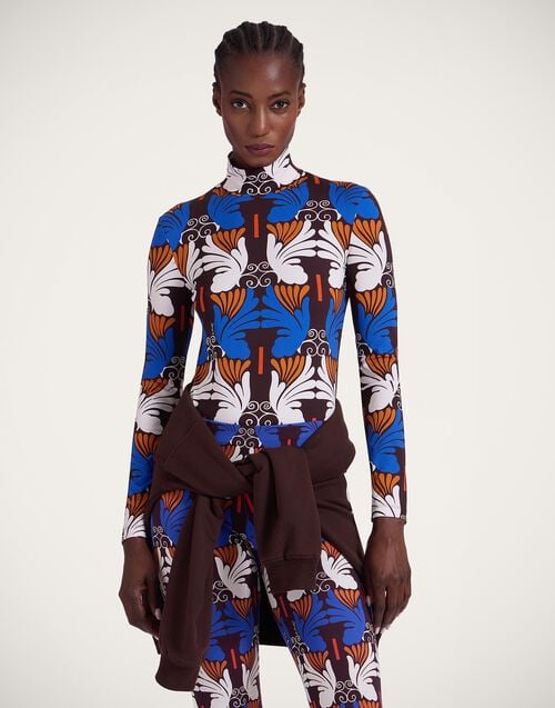 la doublej Turtleneck Ali Chocolate in Skinny Jersey