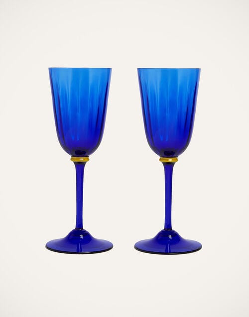 la doublej Wine Glasses Set Of 2 Blue in Murano Glass