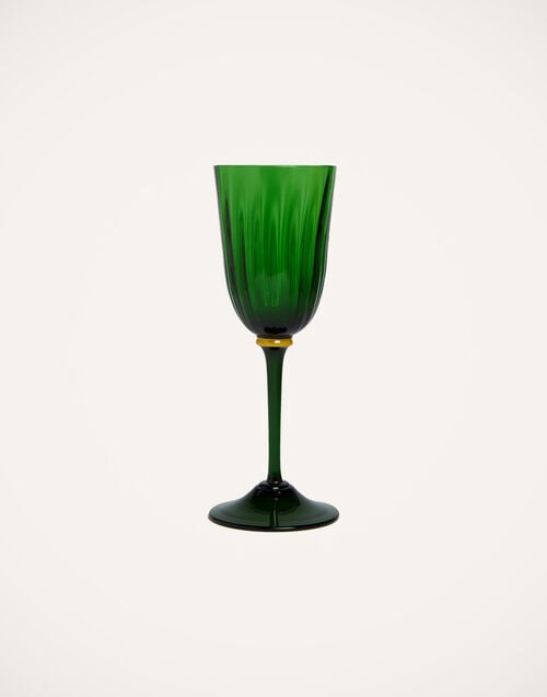 La Doublej Wine Glasses Set Of 2 Green In Murano Glass