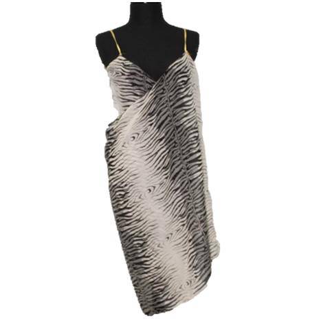 la fiorentina Animal Print Beach Cover Up - Black and White