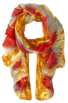 la fiorentina Abstract Print Scarf - Red Combo