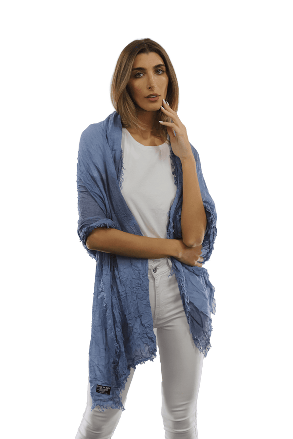 La Fiorentina Acid Wash Scarf - Blue