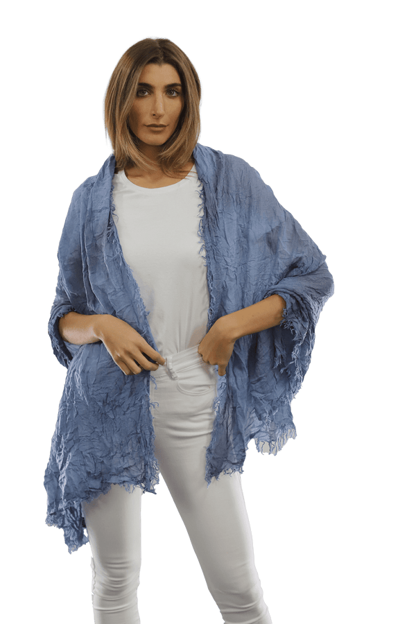 La Fiorentina Acid Wash Scarf - Blue