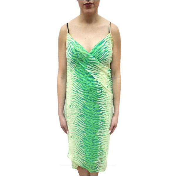 la fiorentina Animal Print Beach Cover Up - Green