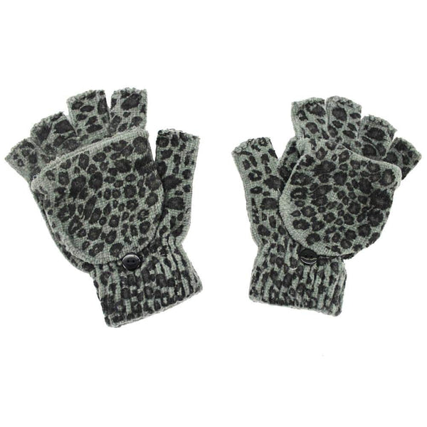 la fiorentina Animal Print Pop Top Glove-Black