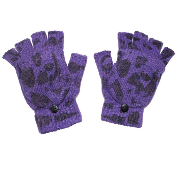 la fiorentina Animal Print Pop Top Glove-Purple