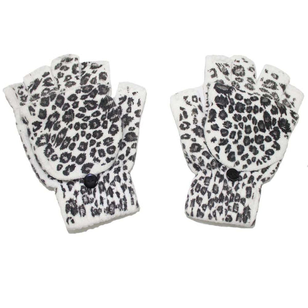 la fiorentina Animal Print Pop Top Glove - White