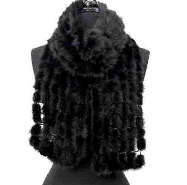 la fiorentina Balled Mink Fur Muffler - Black