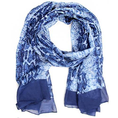 la fiorentina Blue Snake Print Scarf