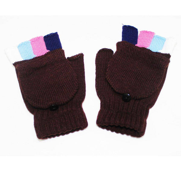 La Fiorentina Brown Finger Pop Top Mitten