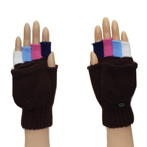 La Fiorentina Brown Finger Pop Top Mitten