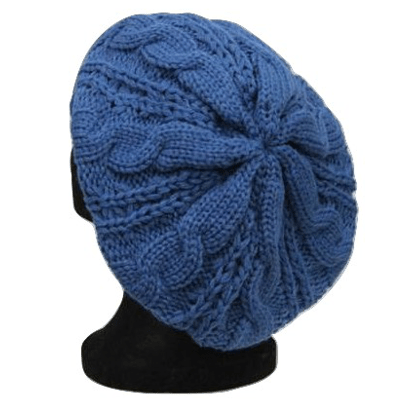 la fiorentina Cable Knit Beret - Sapphire