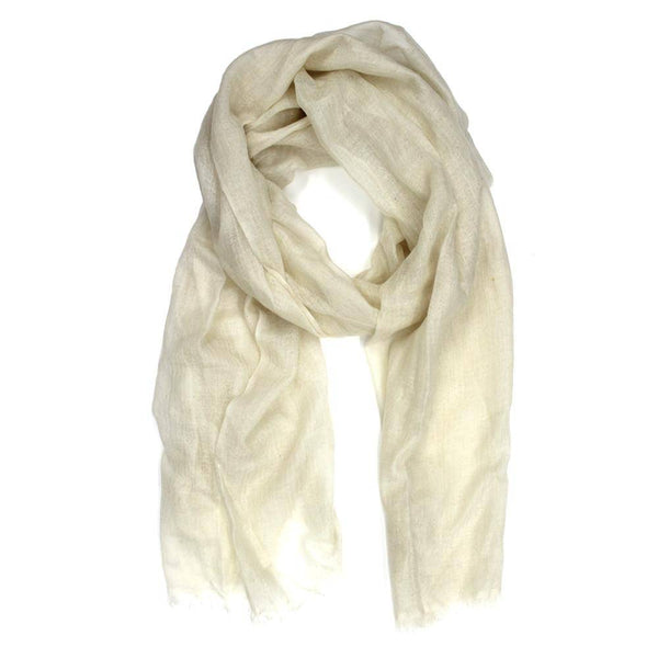 la fiorentina Cashmere Blend Scarf - Ivory