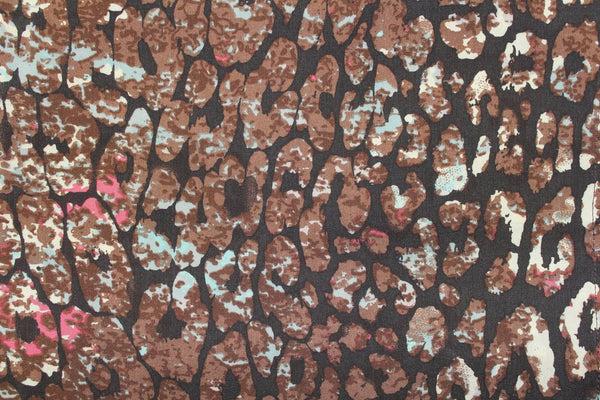 La Fiorentina Cheetah Print Kimono/Vest - Brown