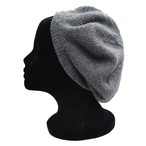la fiorentina Chenille Knit Beret - Grey
