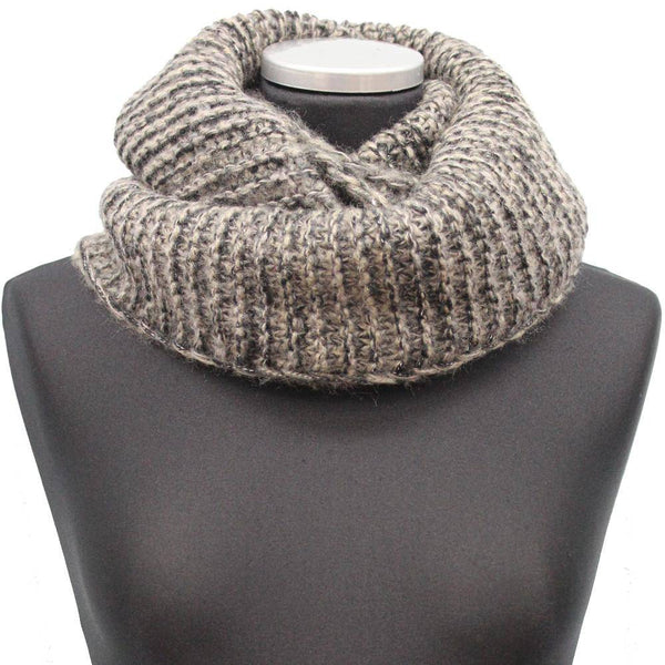 La Fiorentina Chunky Knit Infinity Muffler - Black