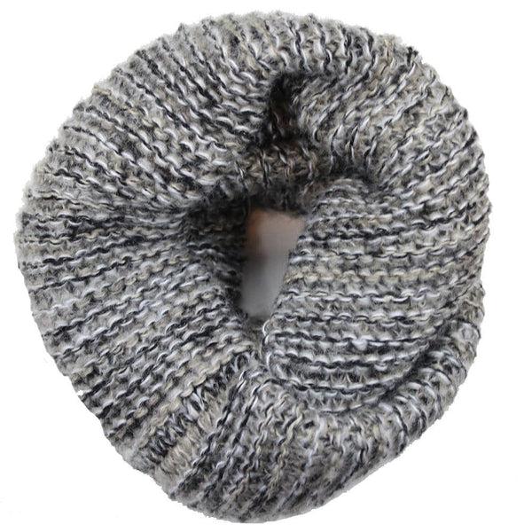 la fiorentina Chunky Knit Infinity Muffler - Black