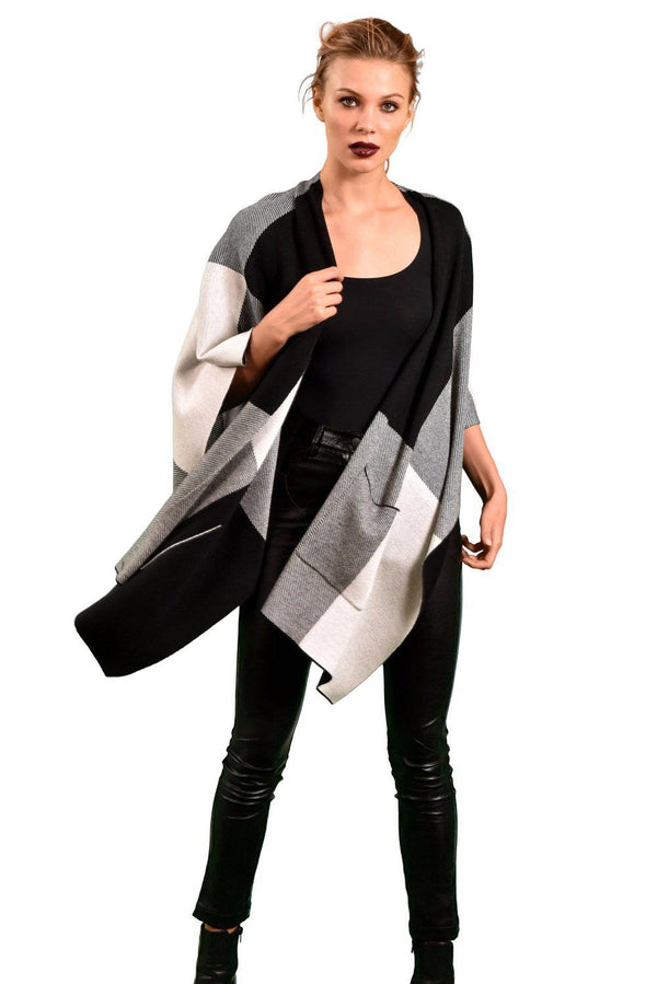 la fiorentina Color Block Ruana