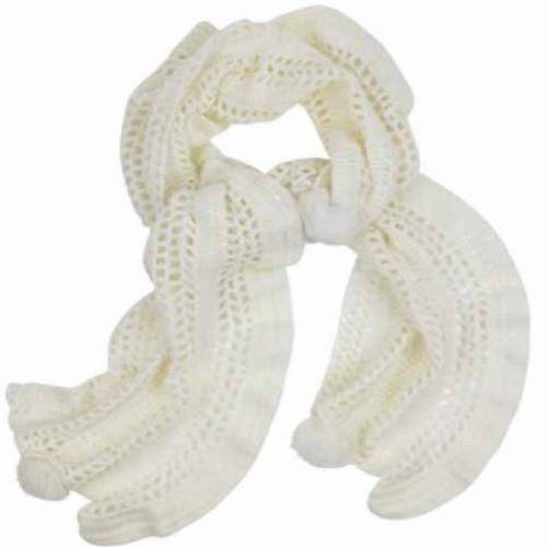 La Fiorentina Crochet & Rabbit Fur Scarf - Ivory