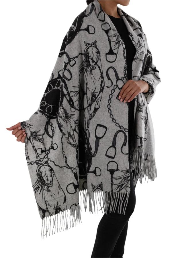 La Fiorentina Esquestrian Print Wrap