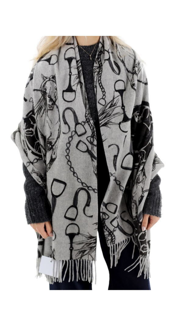 La Fiorentina Esquestrian Print Wrap
