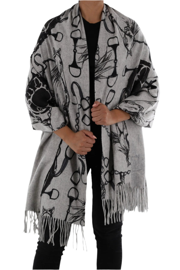 la fiorentina Esquestrian Print Wrap