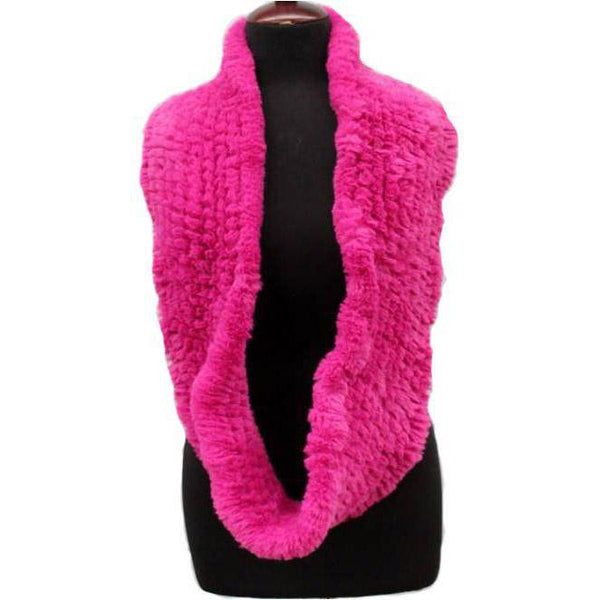 la fiorentina Faux Fur Infinity Scarf - Pink Fuchsia