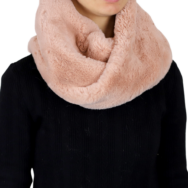 la fiorentina Faux Fur Infinity Scarf - Pink