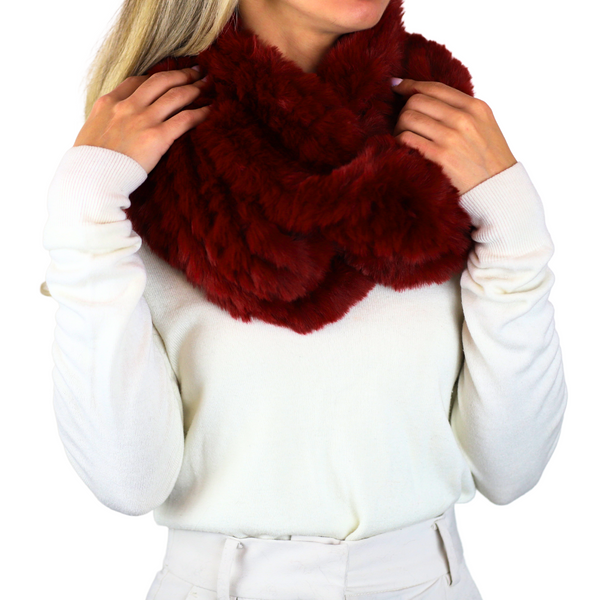 La Fiorentina Faux Fur Knitted Infinity Scarf
