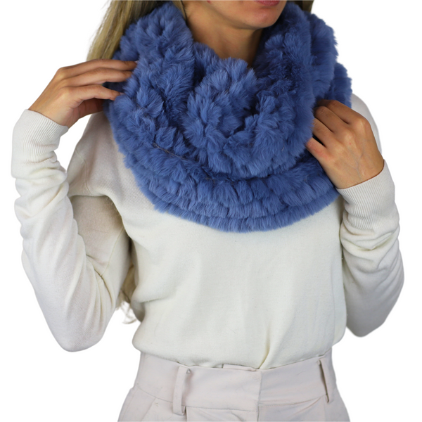 La Fiorentina Faux Fur Knitted Infinity Scarf