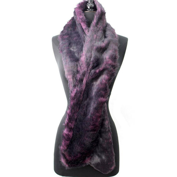 La Fiorentina Faux Fur Muffler - Purple