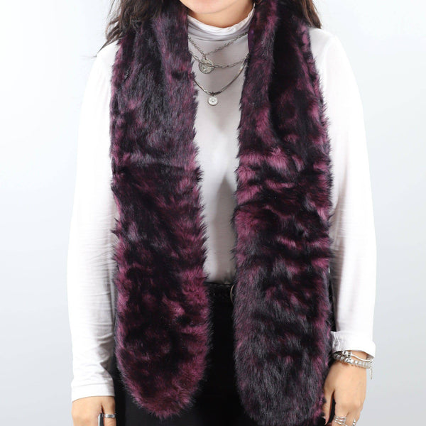 la fiorentina Faux Fur Muffler - Purple