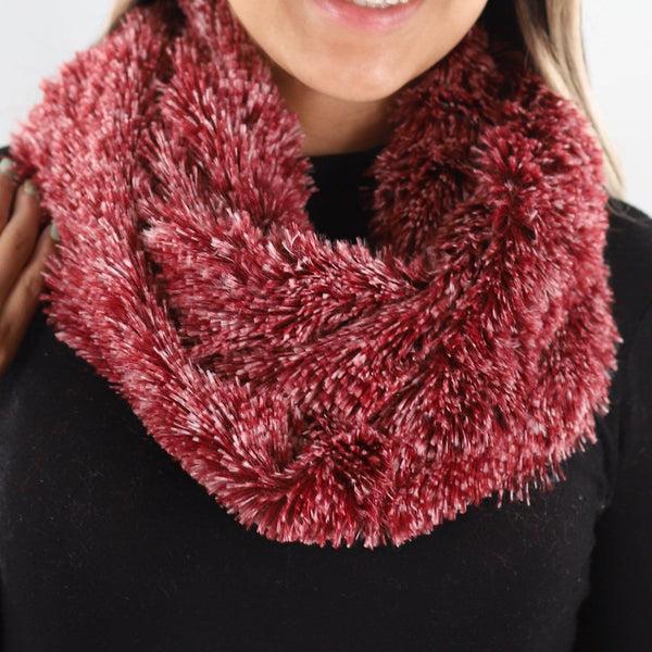 la fiorentina Faux Fur Neck Scarf - Pink