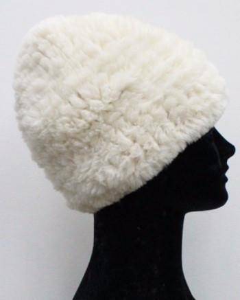 La Fiorentina Faux Fur Plush Hat - Ivory