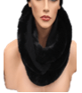 La Fiorentina Faux Fur Trim Infinity Scarf
