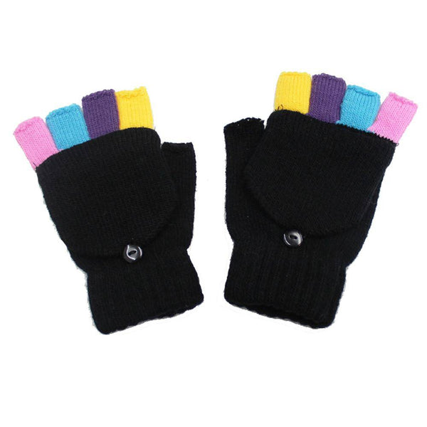 La Fiorentina Finger Pop Top Mitten-Black