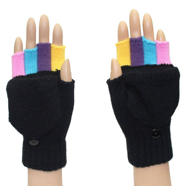 La Fiorentina Finger Pop Top Mitten-Black