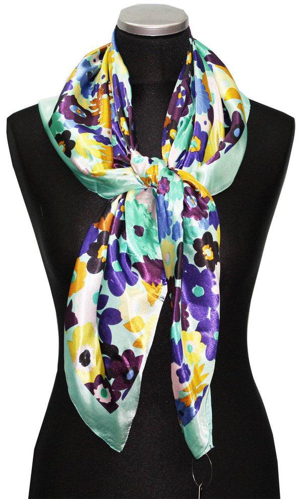 La Fiorentina Floral Halter Top Scarf - Light Green
