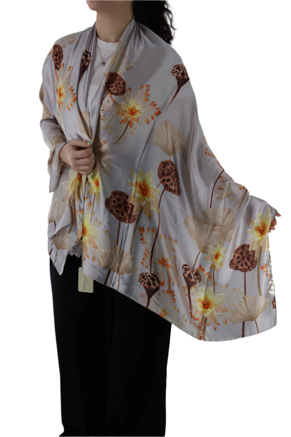 La Fiorentina Floral Pattern Scarf