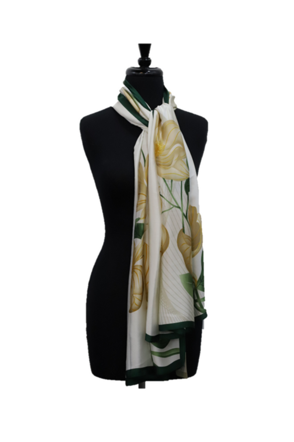 La Fiorentina Floral Pattern Scarf