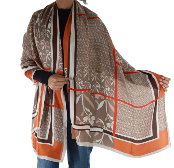 La Fiorentina Floral Pattern Scarf