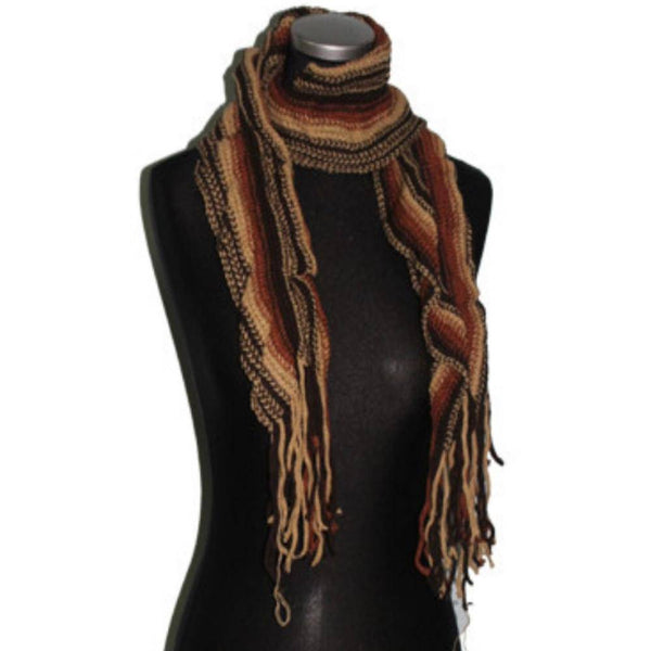 la fiorentina Fringe Muffler - Brown