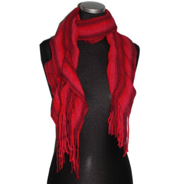 La Fiorentina Fringe Muffler- Red