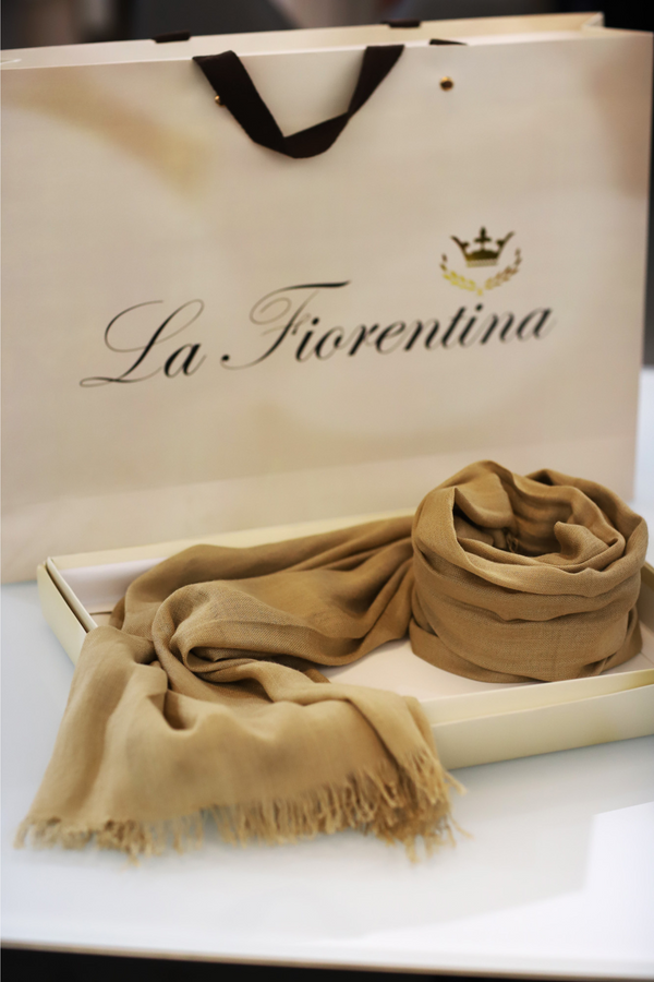 la fiorentina Fringe Pashmina - Khaki