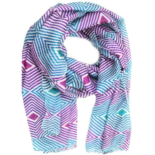 La Fiorentina Geometric Diamond Silk Scarf